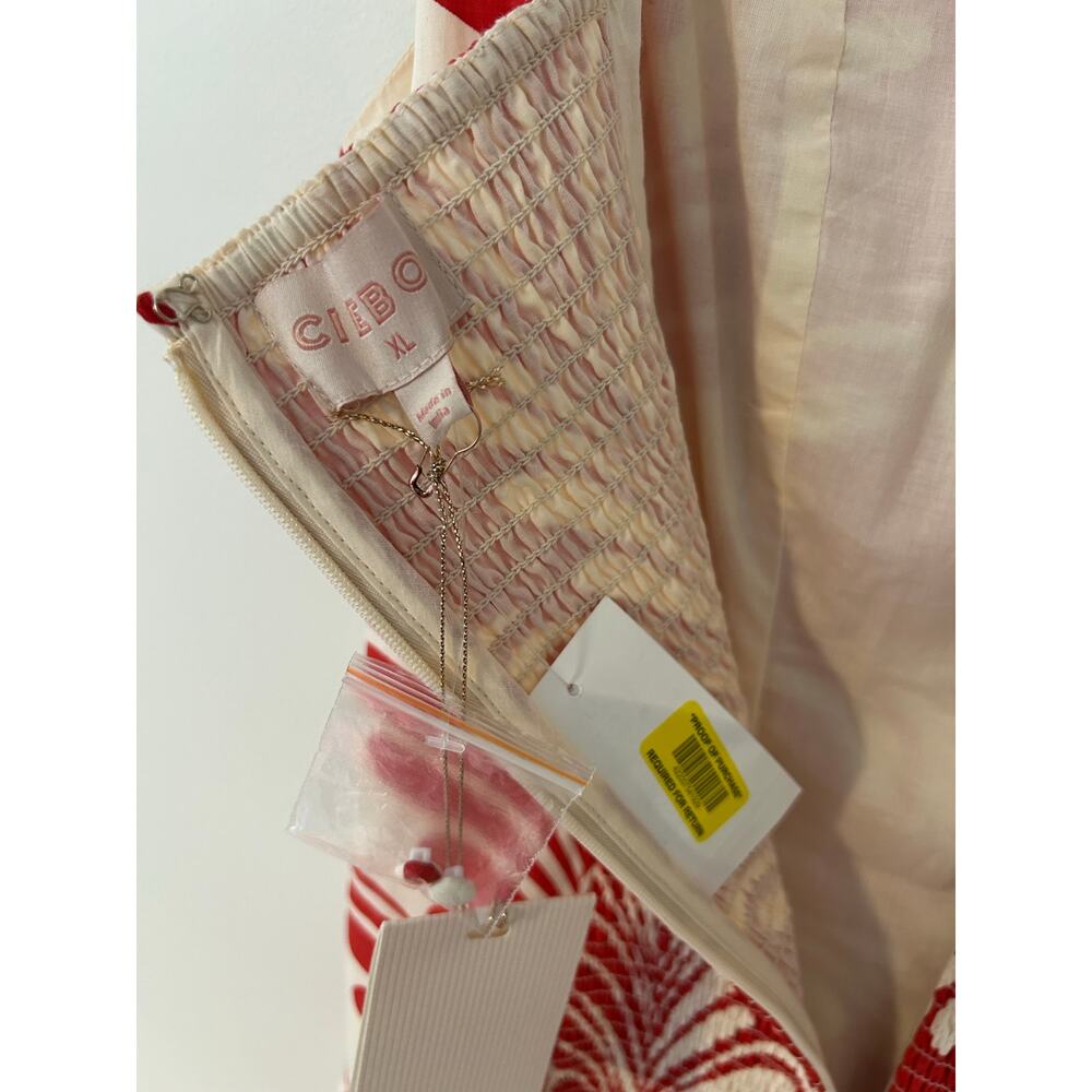NWT Ciebon Sade Wiggle Wavy Stripe Sleeveless Dress Button Front Drop Waist XL - Picture 11 of 11
